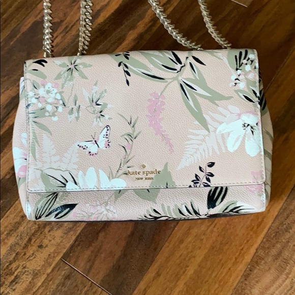 Kate Spade pink floral over the shoulder bag. - Picture 5 of 5